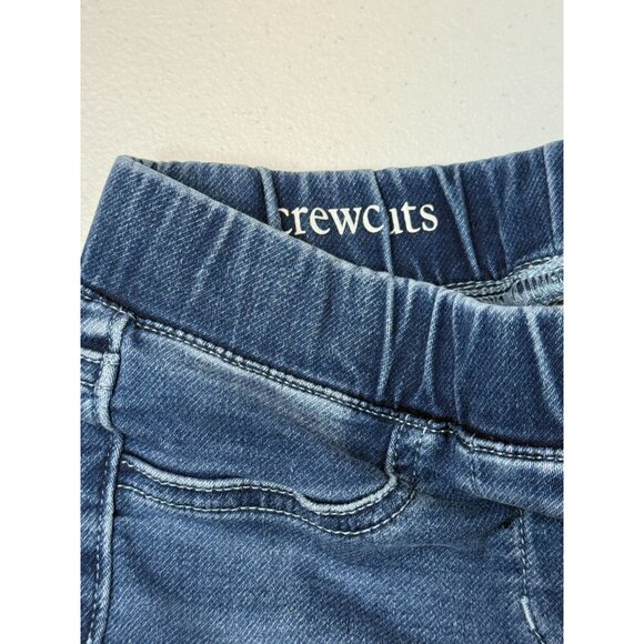 J Crew Crewcuts Girls Size 7 Runaround Pull On Stretch Denim Jeans Blue - Picture 3 of 9